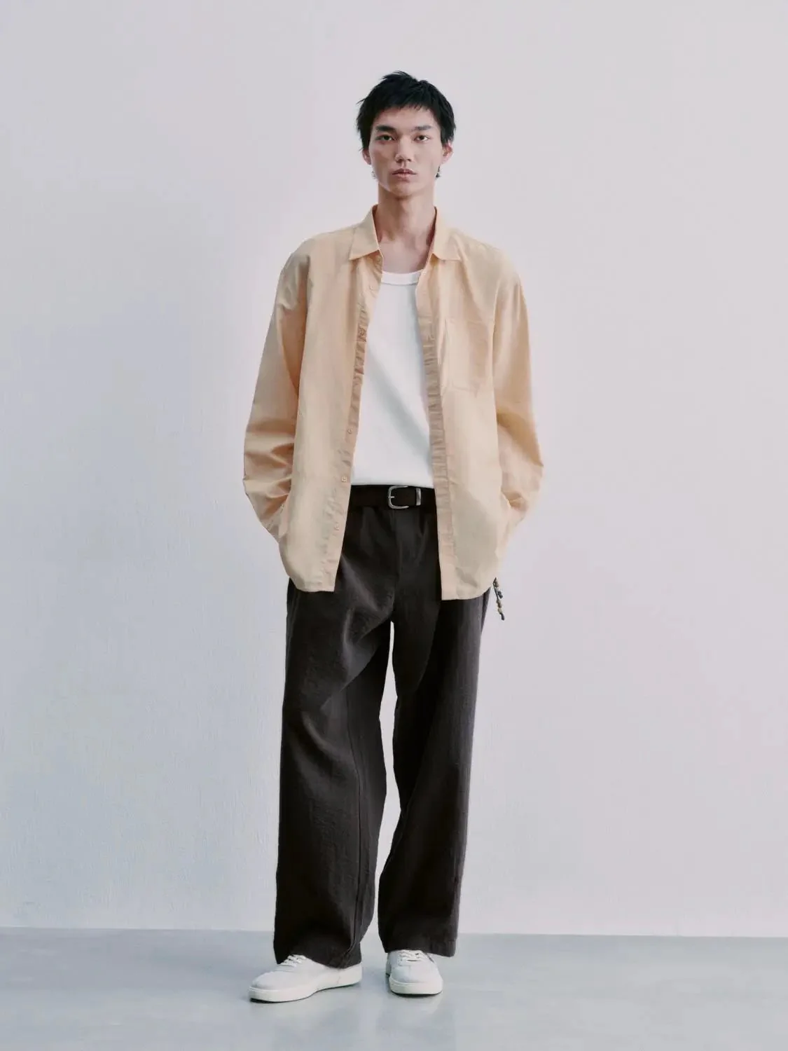 Linen Blend Patch Pocket Shirts