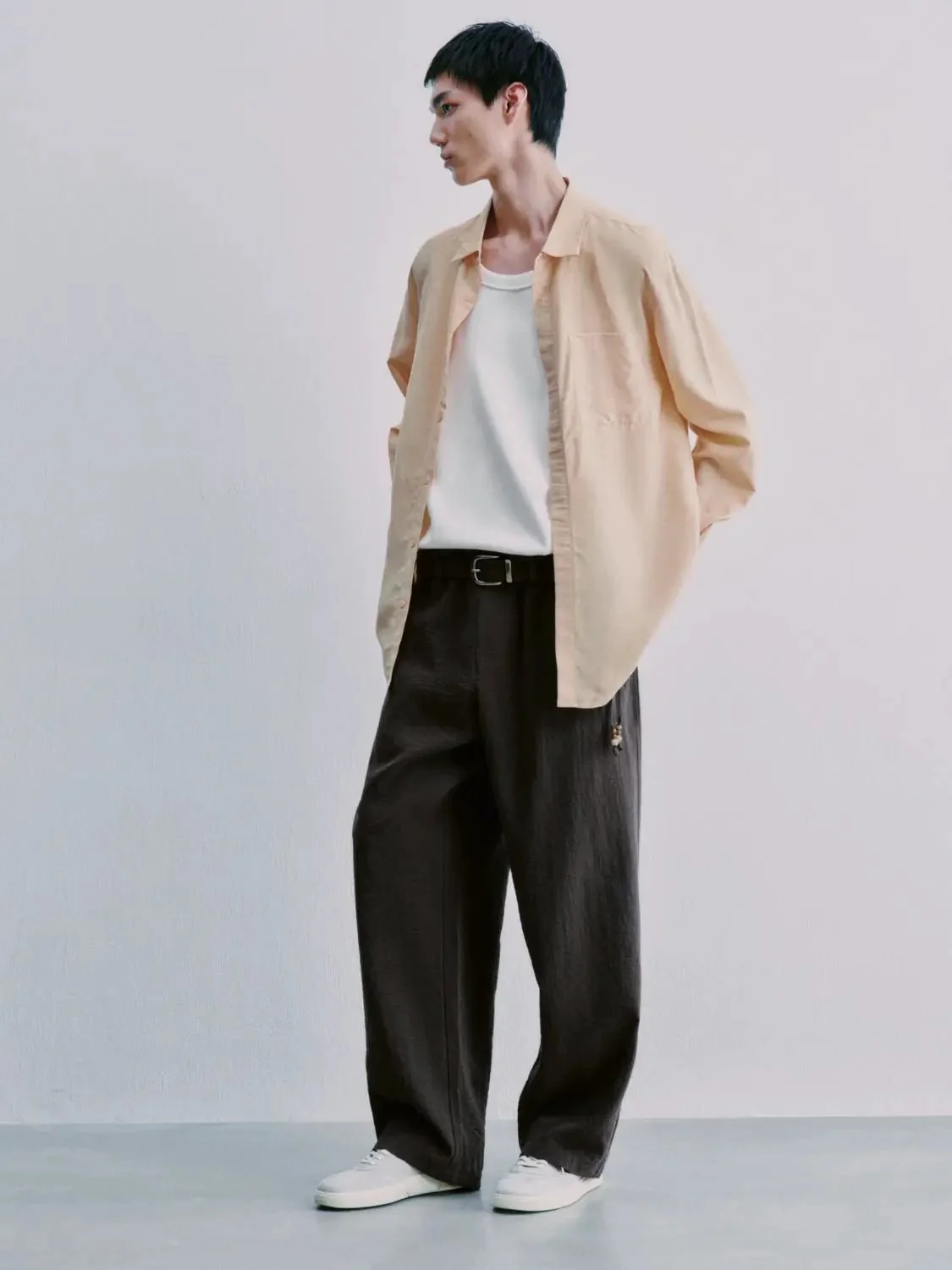 Linen Blend Patch Pocket Shirts