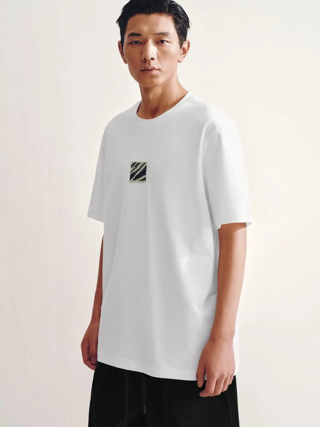 7842-embroidered-cotton-crew-neck-relaxed-fit-t-shirts-2.webp Embroidered Cotton Crew Neck Relaxed Fit T Shirts