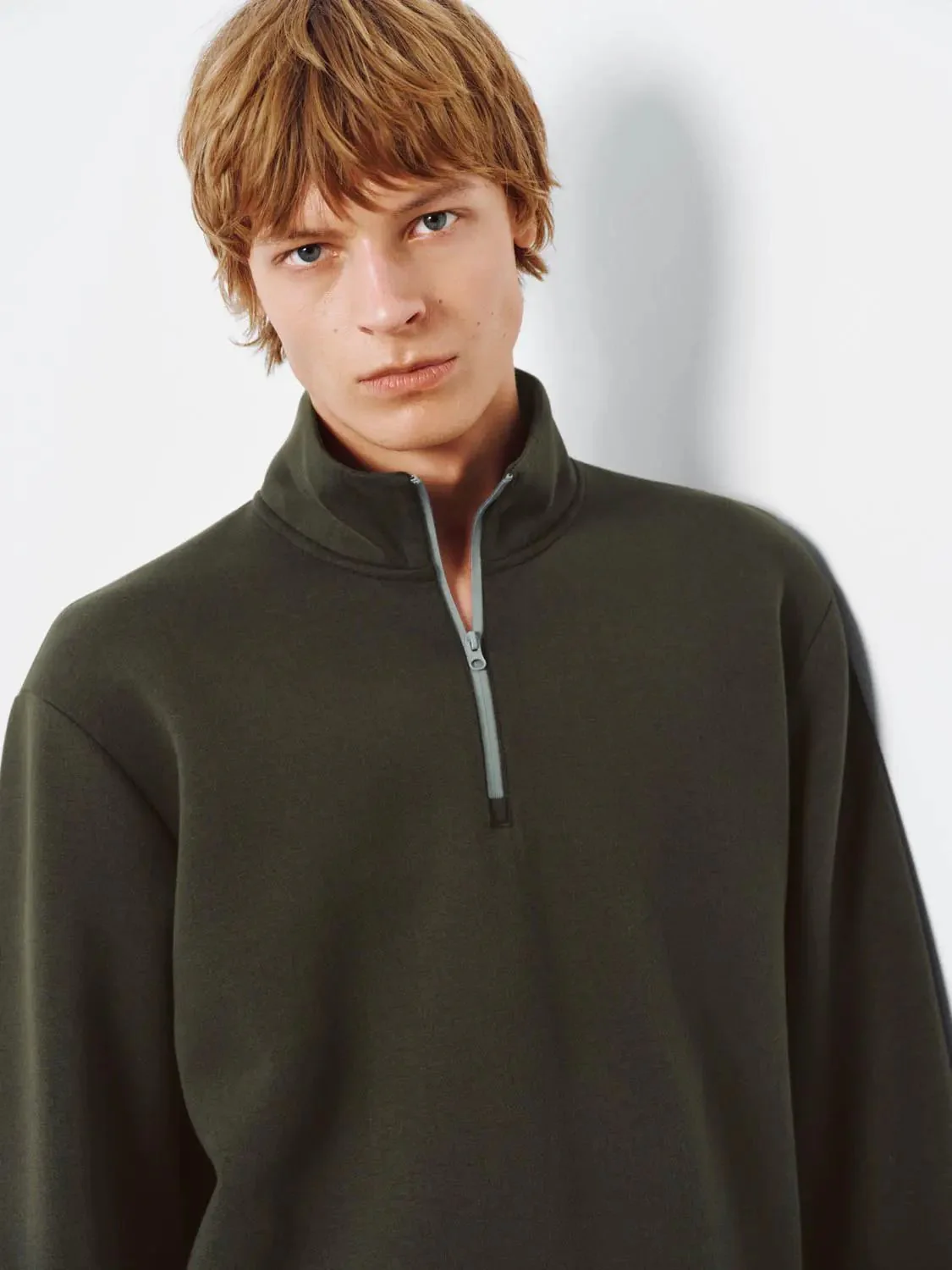 8030-mock-neck-half-zip-stretch-knit-sweatshirts-3.webp Mock Neck Half Zip Stretch Knit Sweatshirts