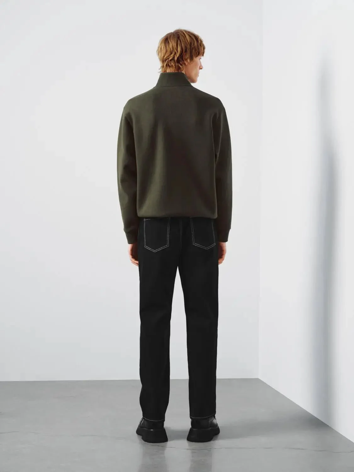 8030-mock-neck-half-zip-stretch-knit-sweatshirts-6.webp Mock Neck Half Zip Stretch Knit Sweatshirts