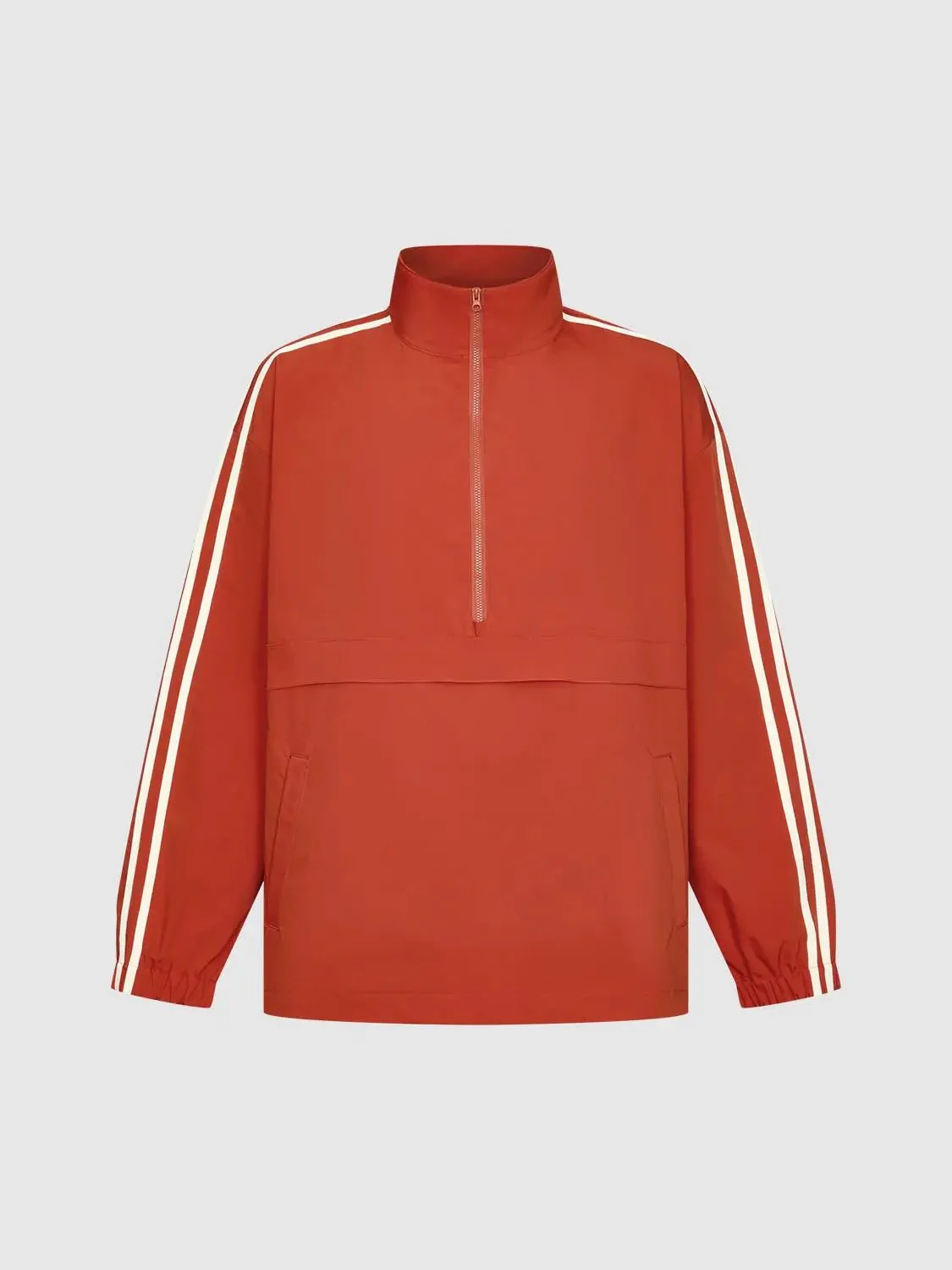 Side-Stripe Mock Neck Half Zip Overhead Sweatshirts