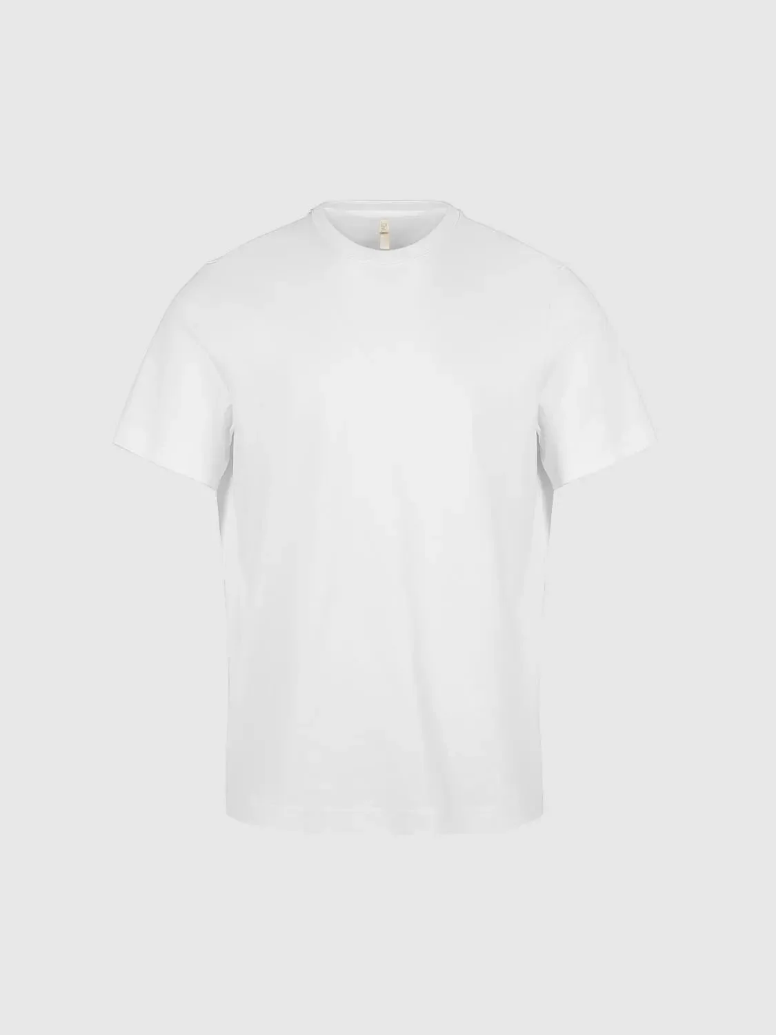 100% Cotton Crew Neck White Scarf Detail T Shirt