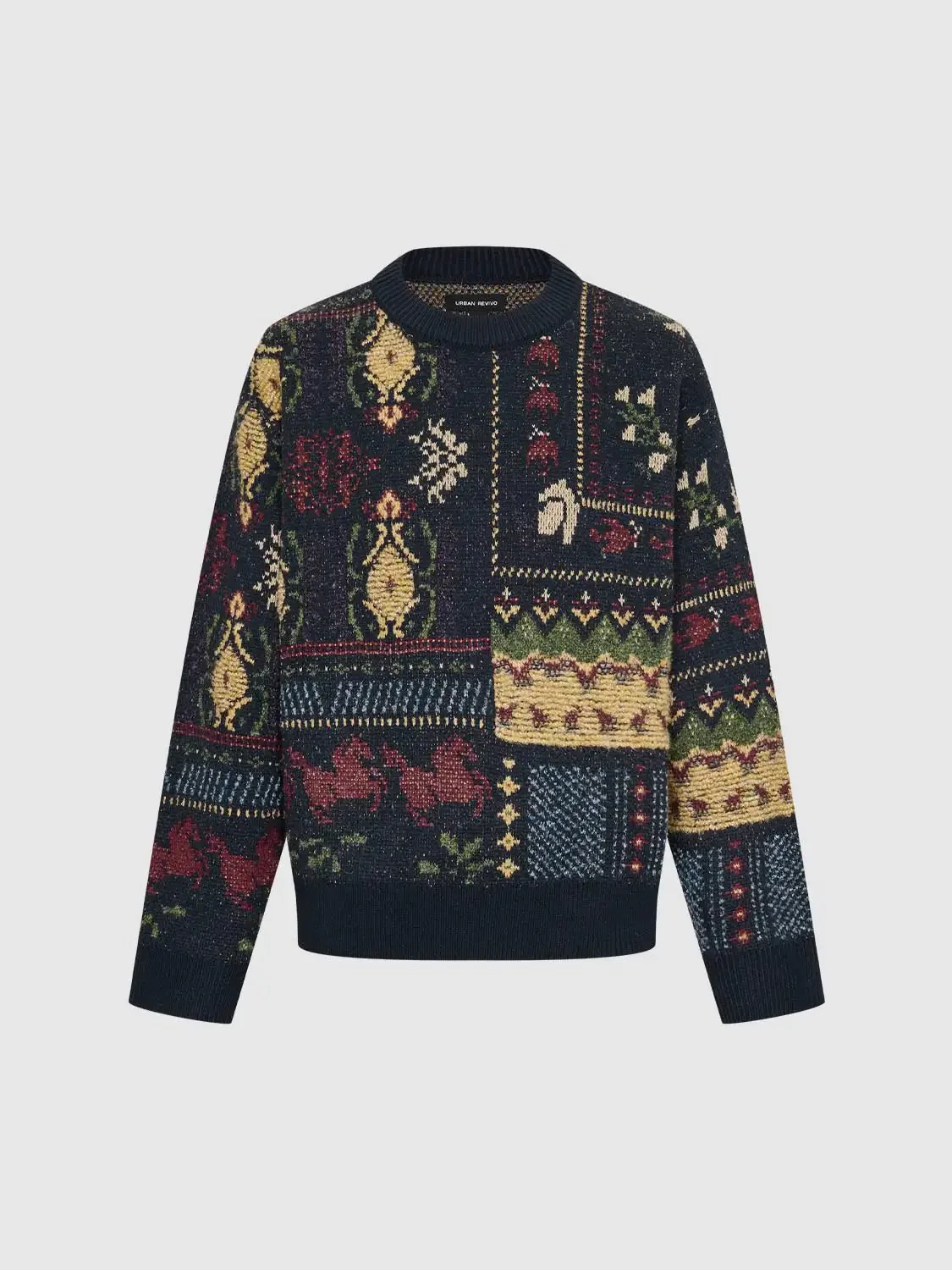 8125-contrast-intarsia-long-sleeve-knitted-t-shirts-1.webp Contrast Intarsia Long Sleeve Knitted T-Shirts