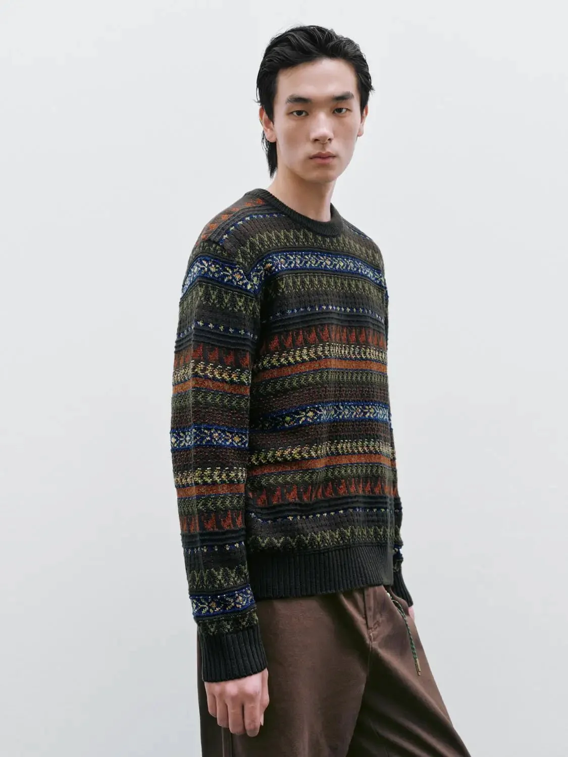 8167-striped-intarsia-long-sleeve-knitted-t-shirts-2.webp Striped Intarsia Long Sleeve Knitted T-Shirts