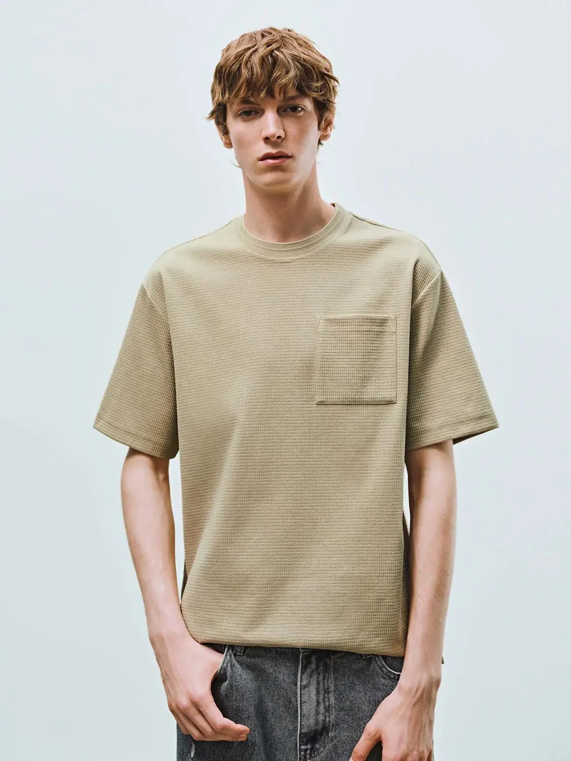 8205-cotton-blend-waffle-pocket-short-sleeve-t-shirts-1.webp Cotton Blend Waffle Pocket Short Sleeve T Shirts