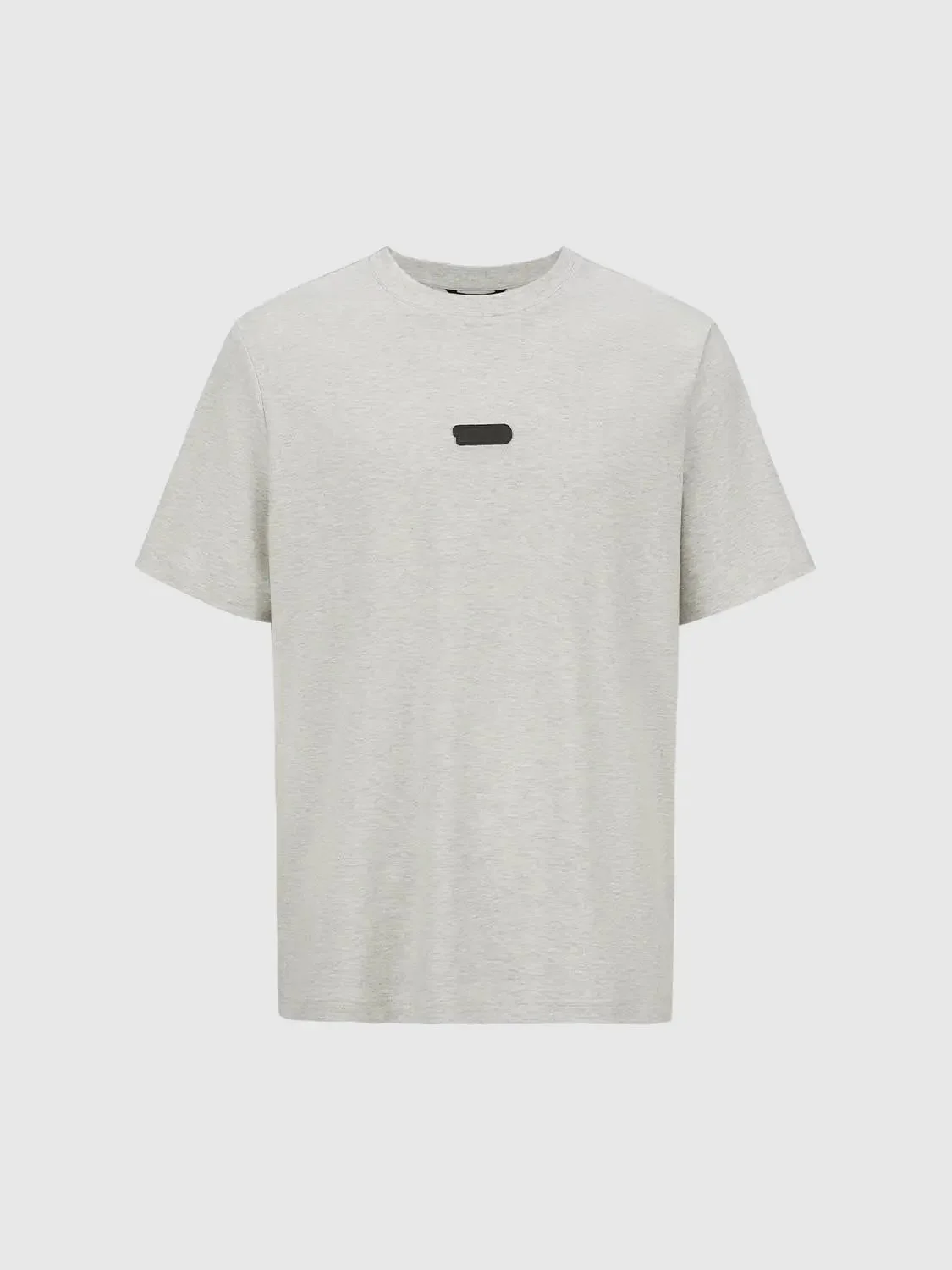 Cotton Short Sleeve Red Logo Patch T Shirt
