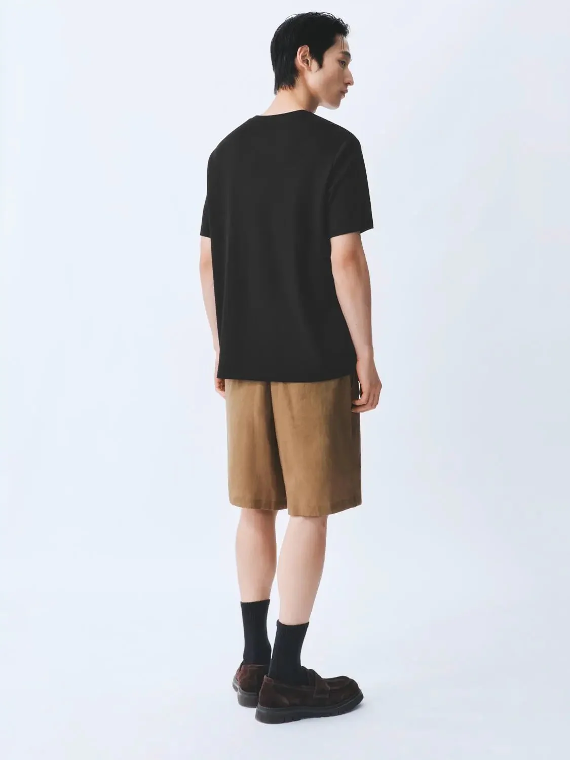 Cotton Short Sleeve Red Logo Patch T Shirt
