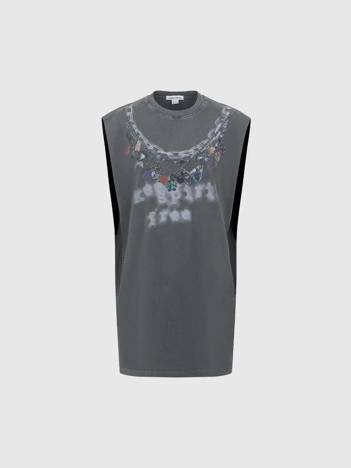 8330-chain-print-cotton-sleeveless-straight-mini-dresses-7.webp Chain Print Cotton Sleeveless Straight Mini Dresses