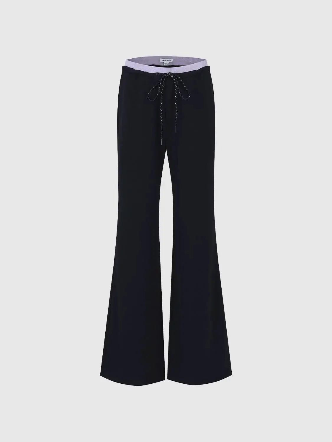 Drawstring Pull On Straight Leg Pants