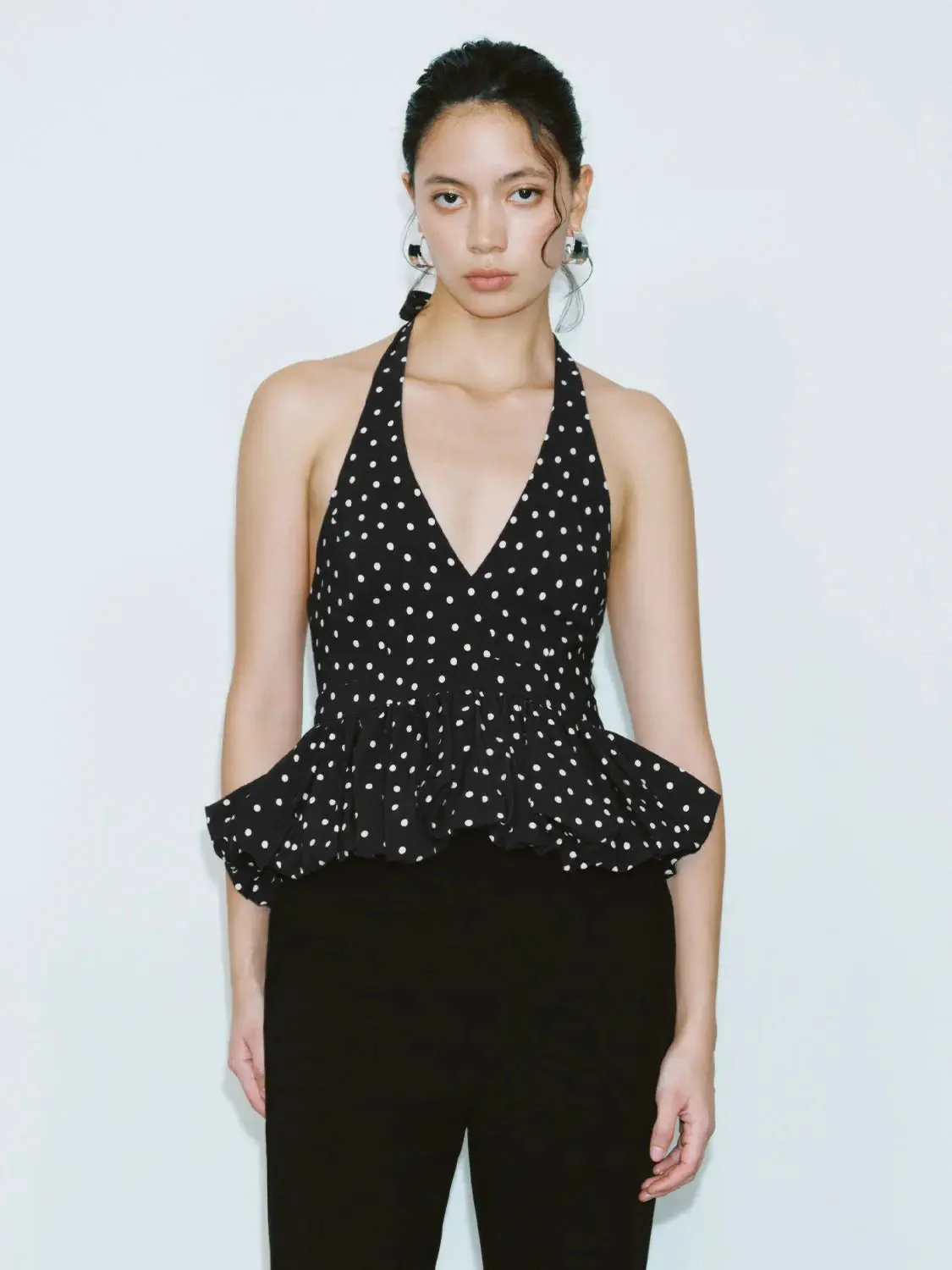 8357-polka-dot-halter-neck-cami-tops-8.webp Polka Dot Halter Neck Cami Tops