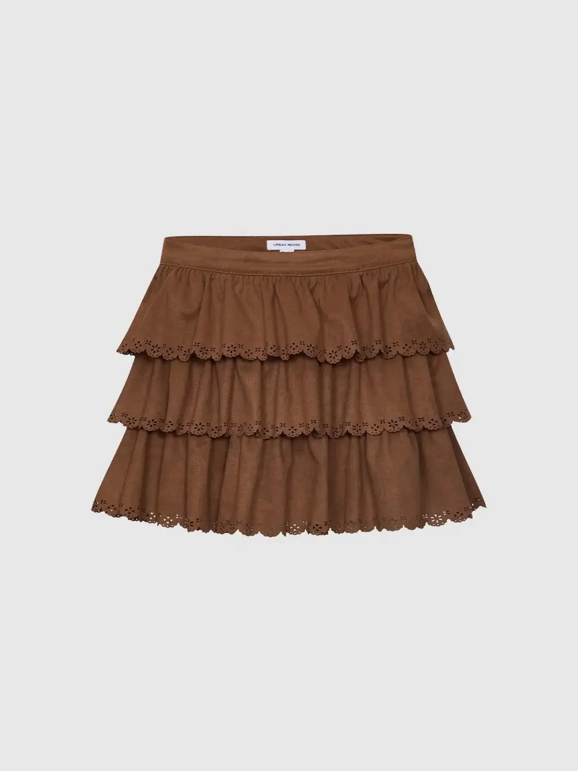 8379-lace-hem-tiered-a-line-mini-skirts-2.webp Lace Hem Tiered A-Line Mini Skirts