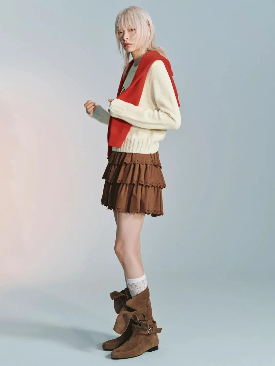 8379-lace-hem-tiered-a-line-mini-skirts-6.webp Lace Hem Tiered A-Line Mini Skirts
