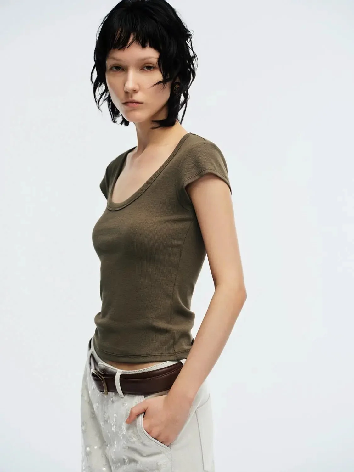 8459-mint-green-viscose-cotton-blend-scoop-neck-t-shirts-10.webp Mint Green Viscose Cotton Blend Scoop Neck T-Shirts
