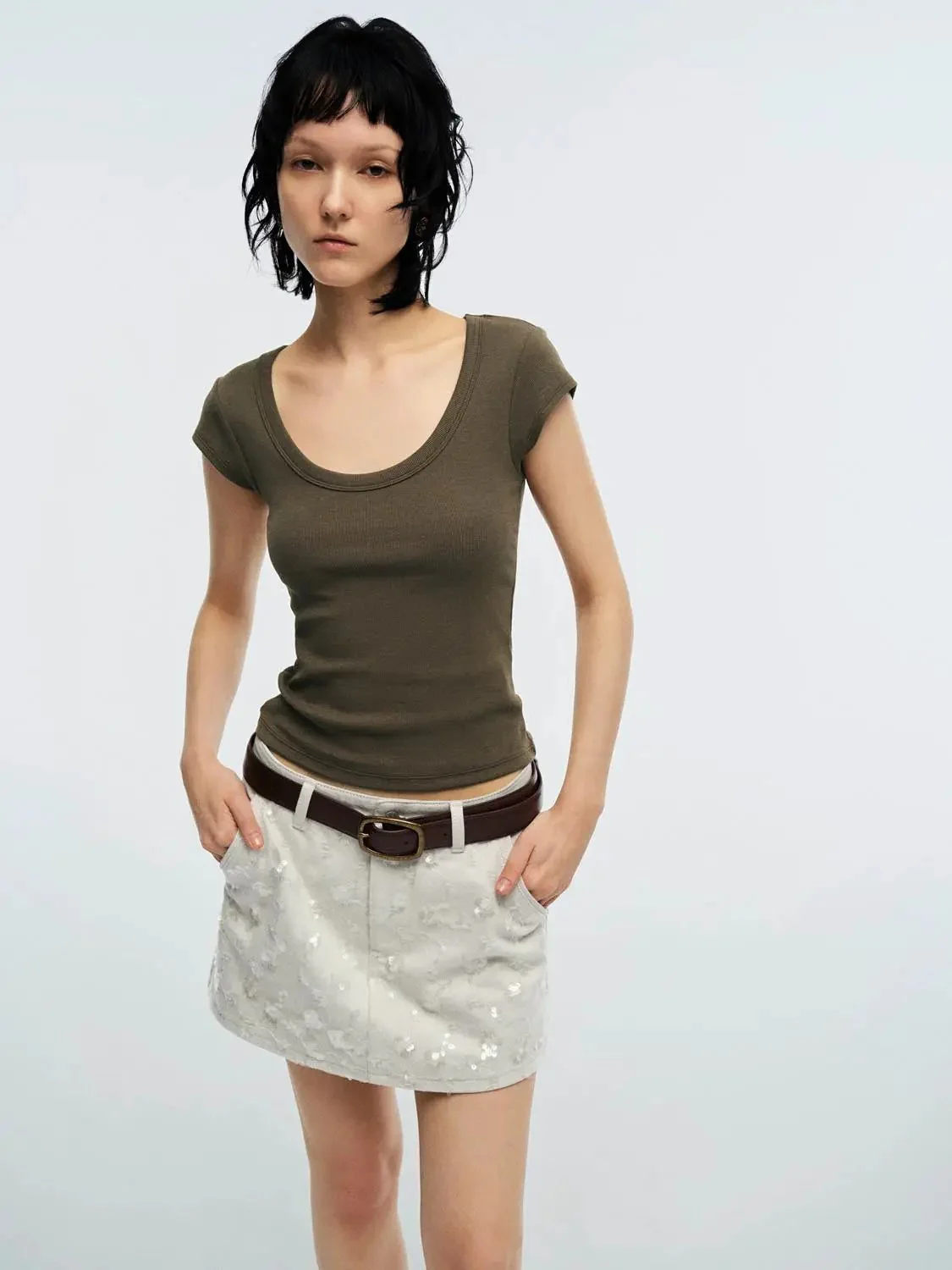 8459-mint-green-viscose-cotton-blend-scoop-neck-t-shirts-11.webp Mint Green Viscose Cotton Blend Scoop Neck T-Shirts