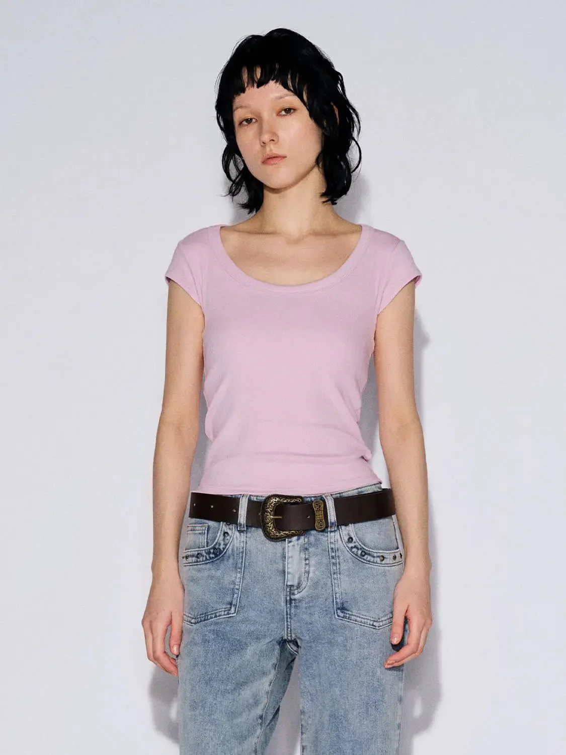 8459-mint-green-viscose-cotton-blend-scoop-neck-t-shirts-17.webp Mint Green Viscose Cotton Blend Scoop Neck T-Shirts