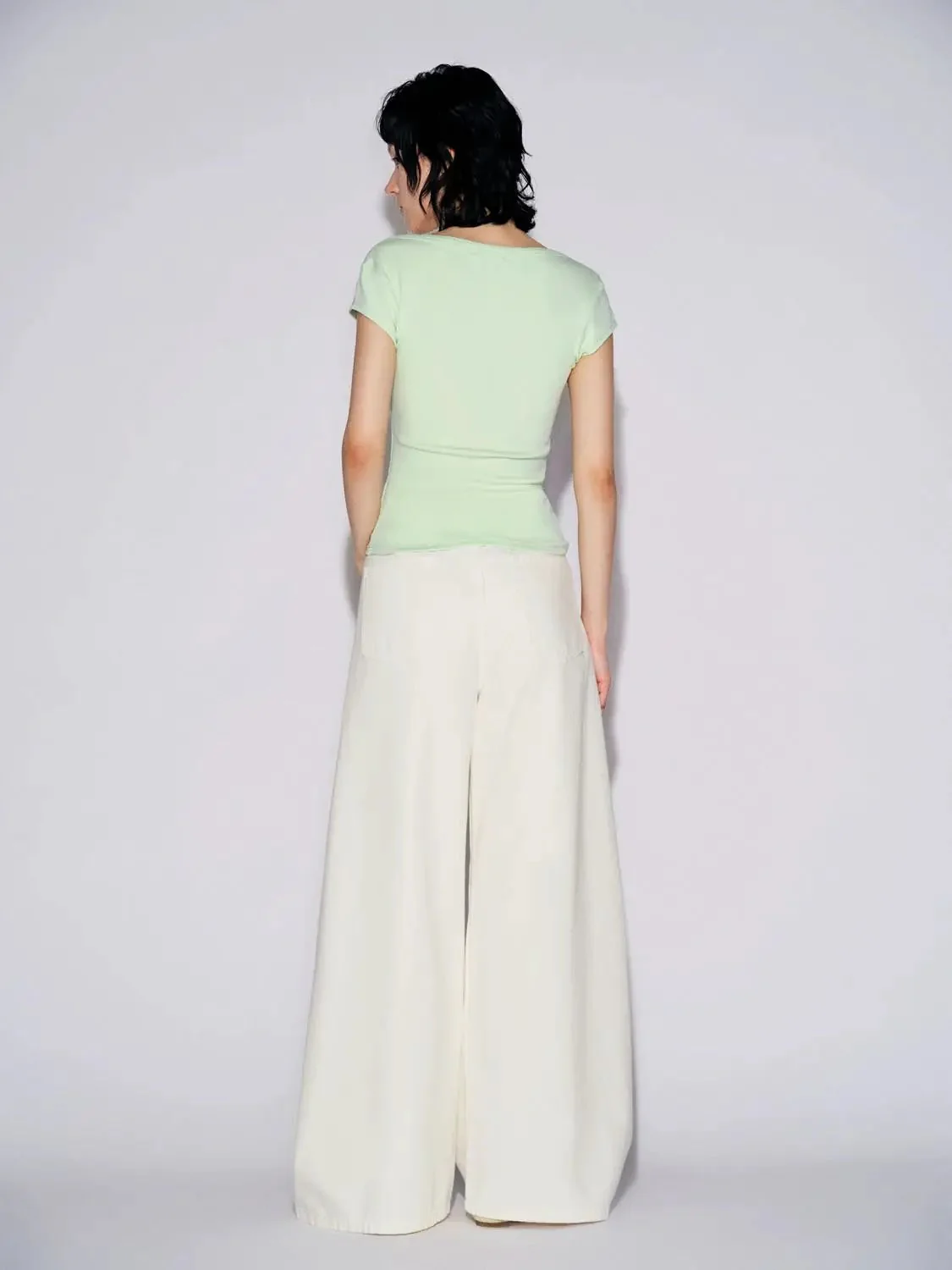 8459-mint-green-viscose-cotton-blend-scoop-neck-t-shirts-30.webp Mint Green Viscose Cotton Blend Scoop Neck T-Shirts