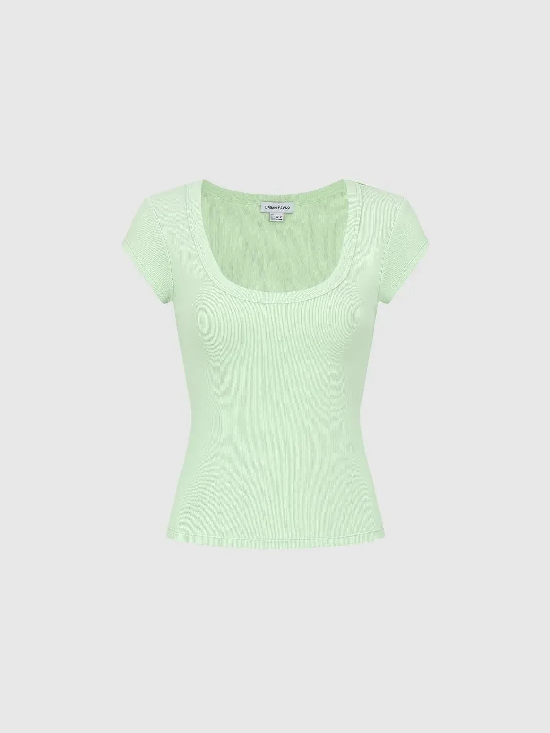 8459-mint-green-viscose-cotton-blend-scoop-neck-t-shirts-31.webp Mint Green Viscose Cotton Blend Scoop Neck T-Shirts