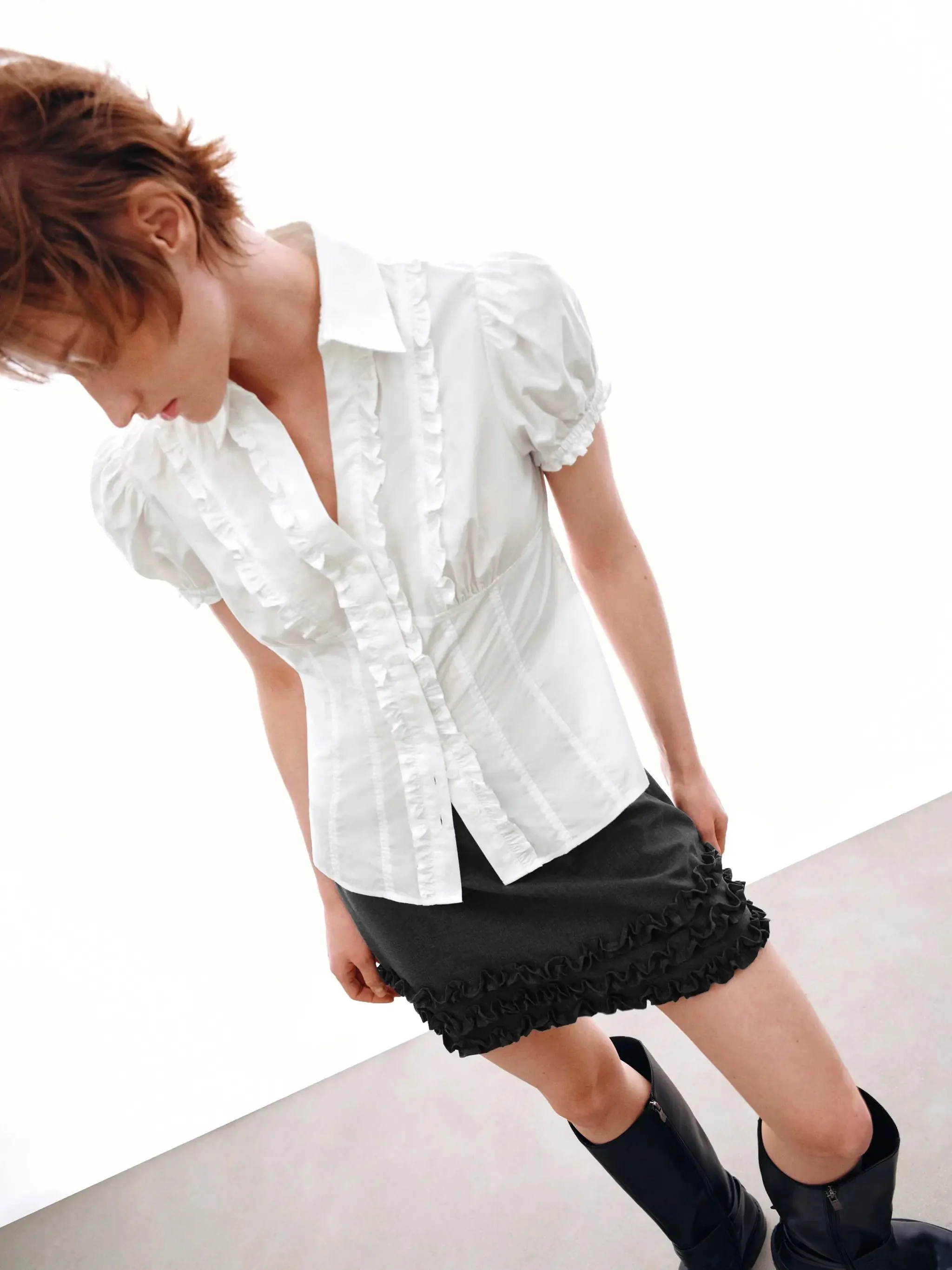 846-ruffle-trim-puff-short-sleeve-cotton-blouse-2.webp Ruffle Trim Puff Short Sleeve Cotton Blouse