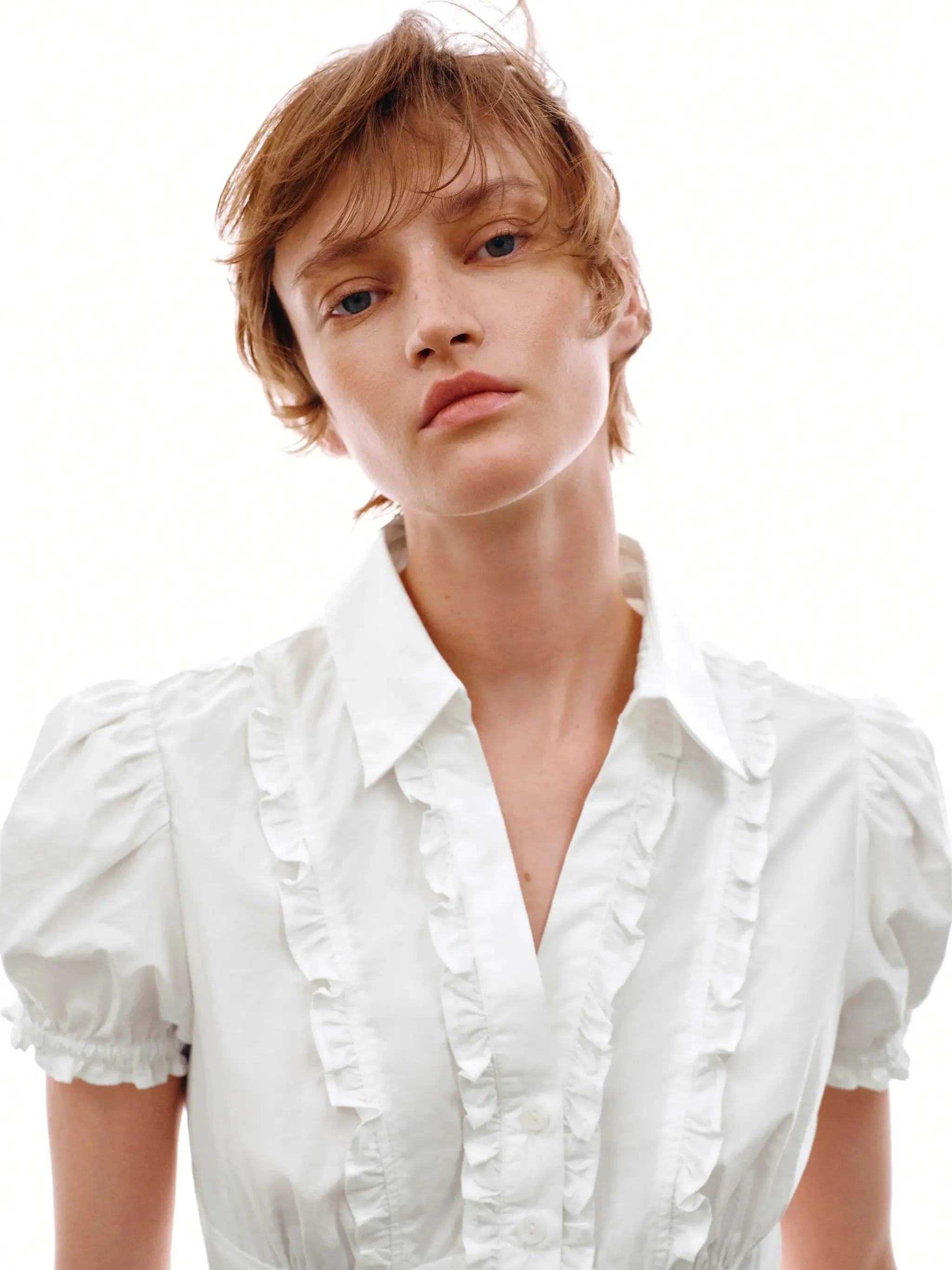 846-ruffle-trim-puff-short-sleeve-cotton-blouse-3.webp Ruffle Trim Puff Short Sleeve Cotton Blouse