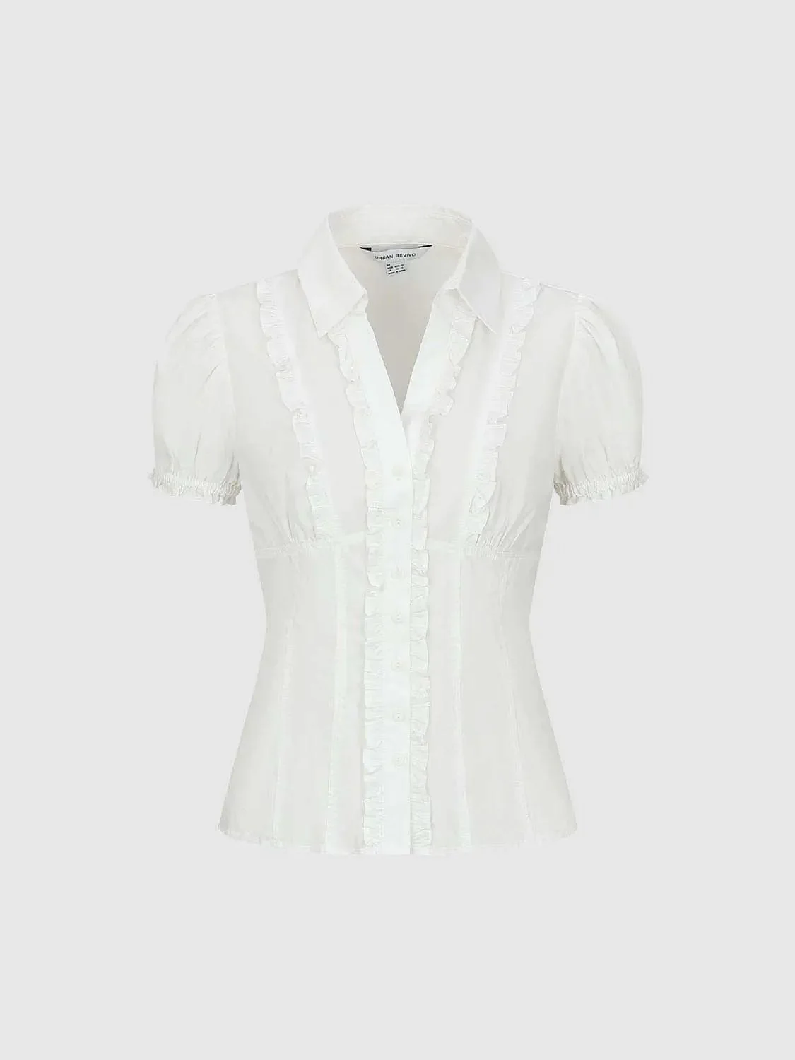 846-ruffle-trim-puff-short-sleeve-cotton-blouse-7.webp Ruffle Trim Puff Short Sleeve Cotton Blouse