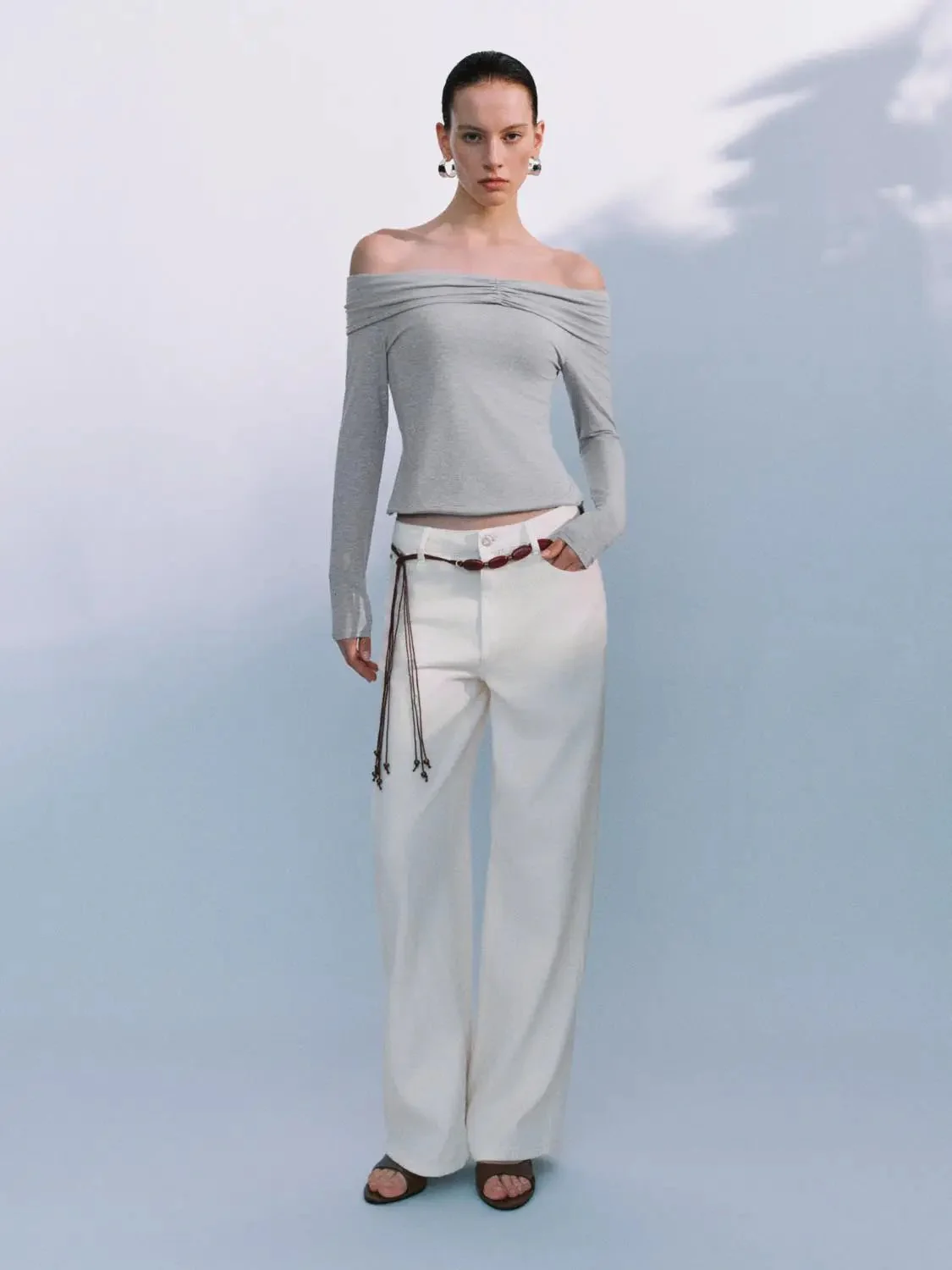8476-modal-blend-off-shoulder-ruched-long-sleeve-top-4.webp Modal Blend Off Shoulder Ruched Long Sleeve Top