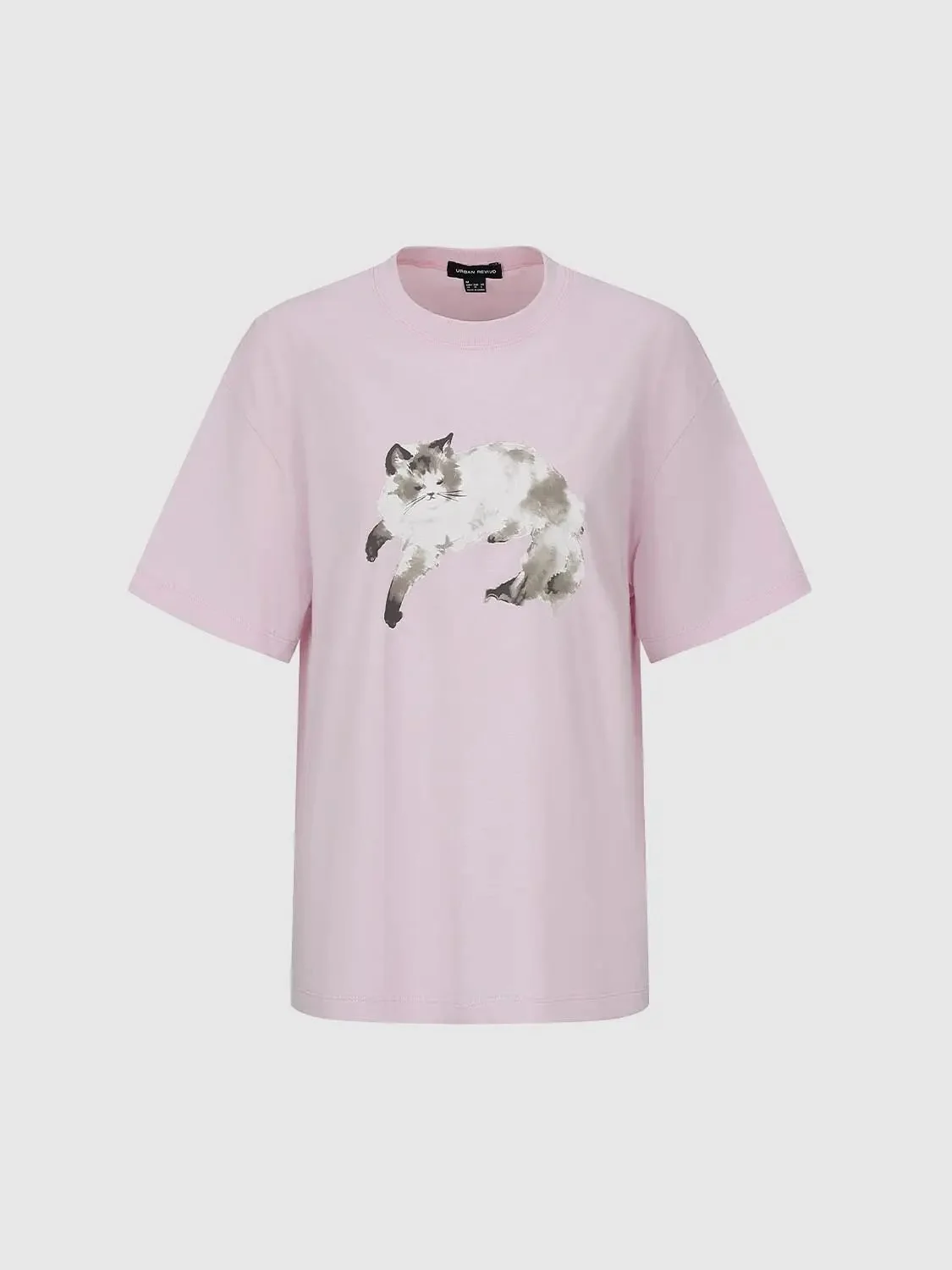 8556-cat-graphic-soft-cotton-oversized-casual-t-shirts-1.webp Cat Graphic Soft Cotton Oversized Casual T-Shirts