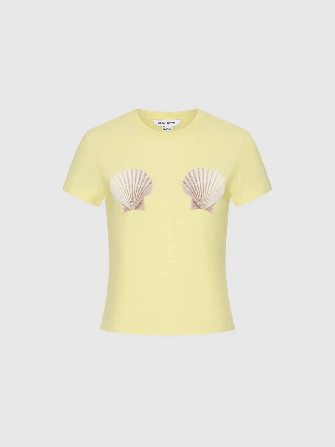 Shell Print Soft Breathable Casual Crew Neck T-Shirts
