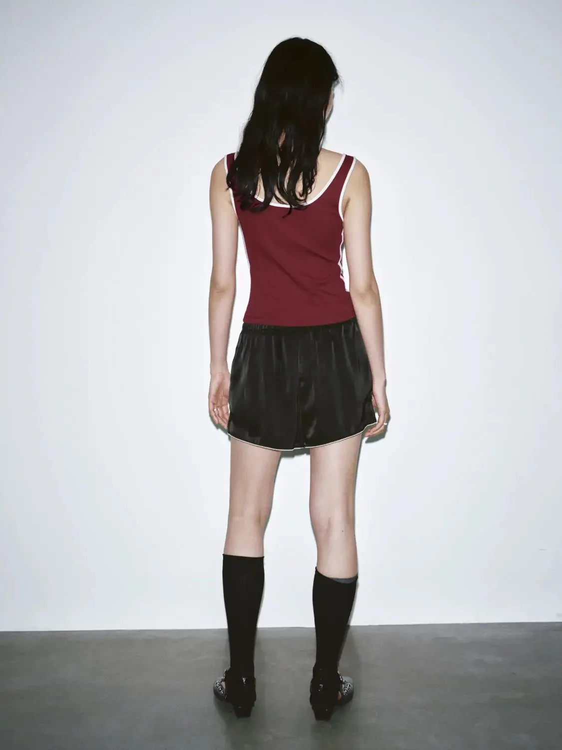 8602-lace-trim-lightweight-satin-fabric-thin-stretch-comfort-shorts-4.webp Lace Trim Lightweight Satin Fabric Thin Stretch Comfort Shorts