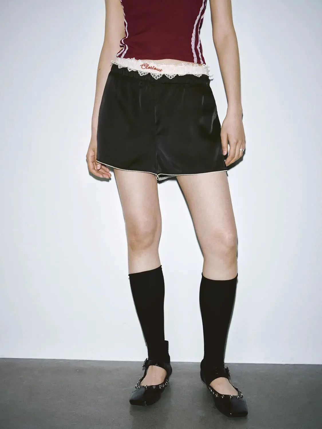 8602-lace-trim-lightweight-satin-fabric-thin-stretch-comfort-shorts-9.webp Lace Trim Lightweight Satin Fabric Thin Stretch Comfort Shorts