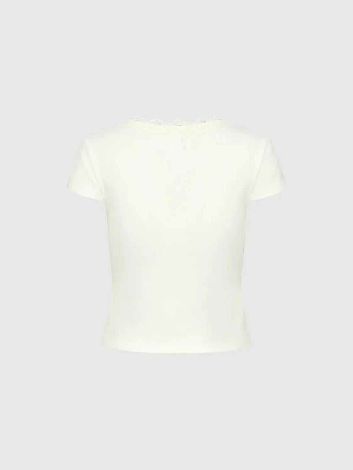 870-lace-trim-v-neck-tie-detail-cotton-t-shirts-2.webp Lace Trim V-Neck Tie Detail Cotton T-Shirts