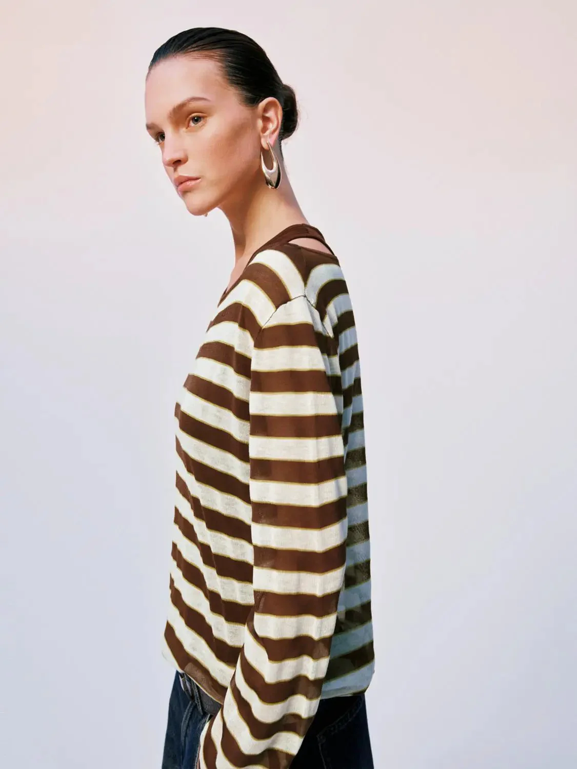 8700-cotton-blend-striped-knitted-long-sleeve-t-shirts-2.webp Cotton Blend Striped Knitted Long Sleeve T-Shirts