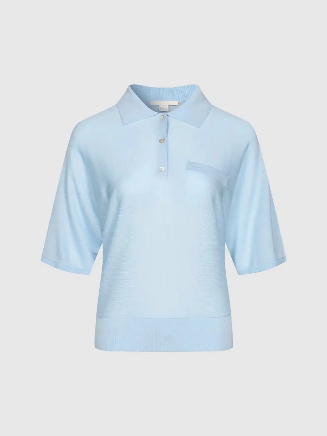8705-lyocell-silk-blend-light-blue-polo-collar-tops-7.webp Lyocell Silk Blend Light Blue Polo Collar Tops