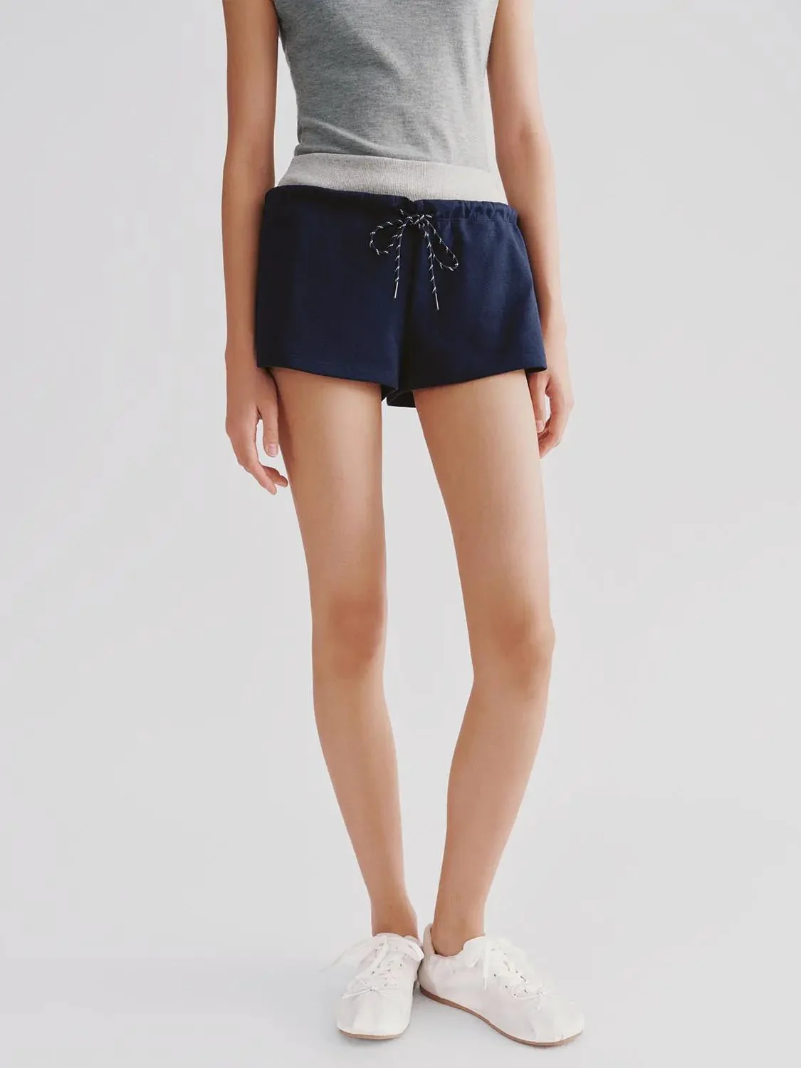 Cotton Polyester Blend Drawstring Pull On Shorts