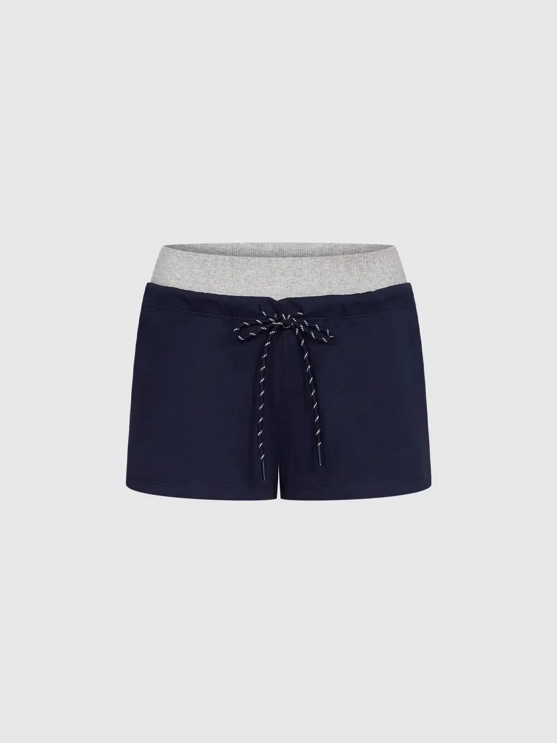 Cotton Polyester Blend Drawstring Pull On Shorts