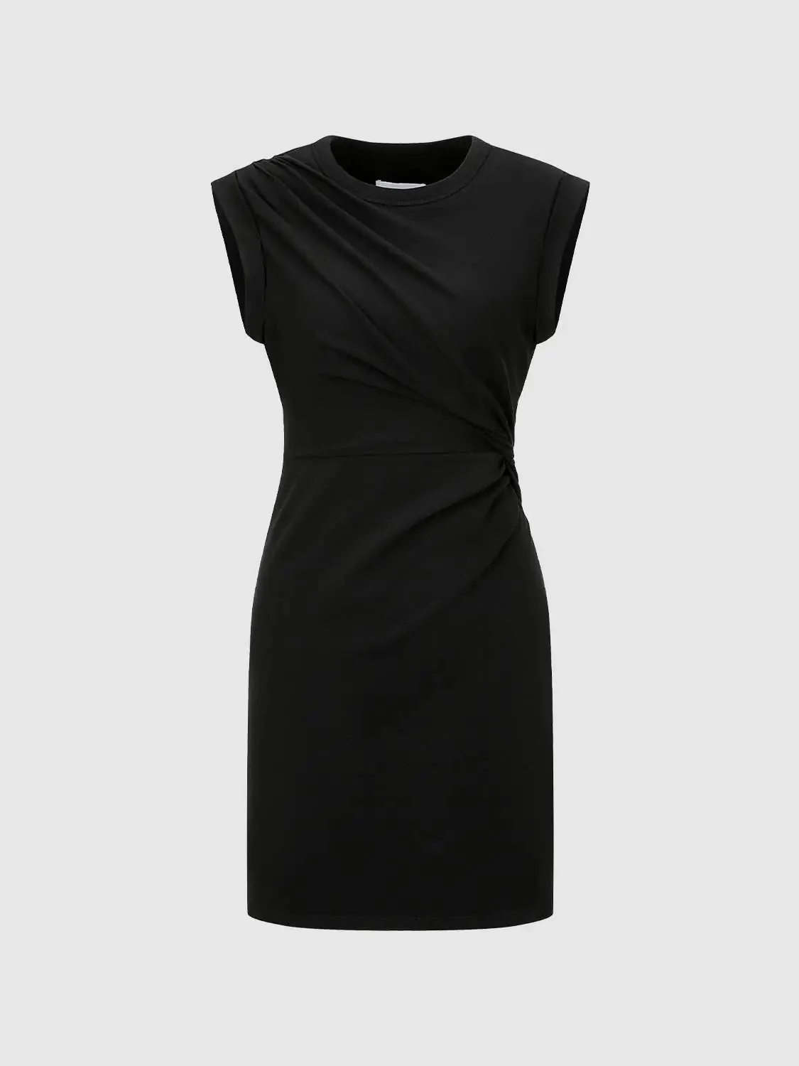 8749-cotton-elastane-blend-with-subtle-twist-knot-dresses-1.webp Cotton Elastane Blend With Subtle Twist Knot Dresses