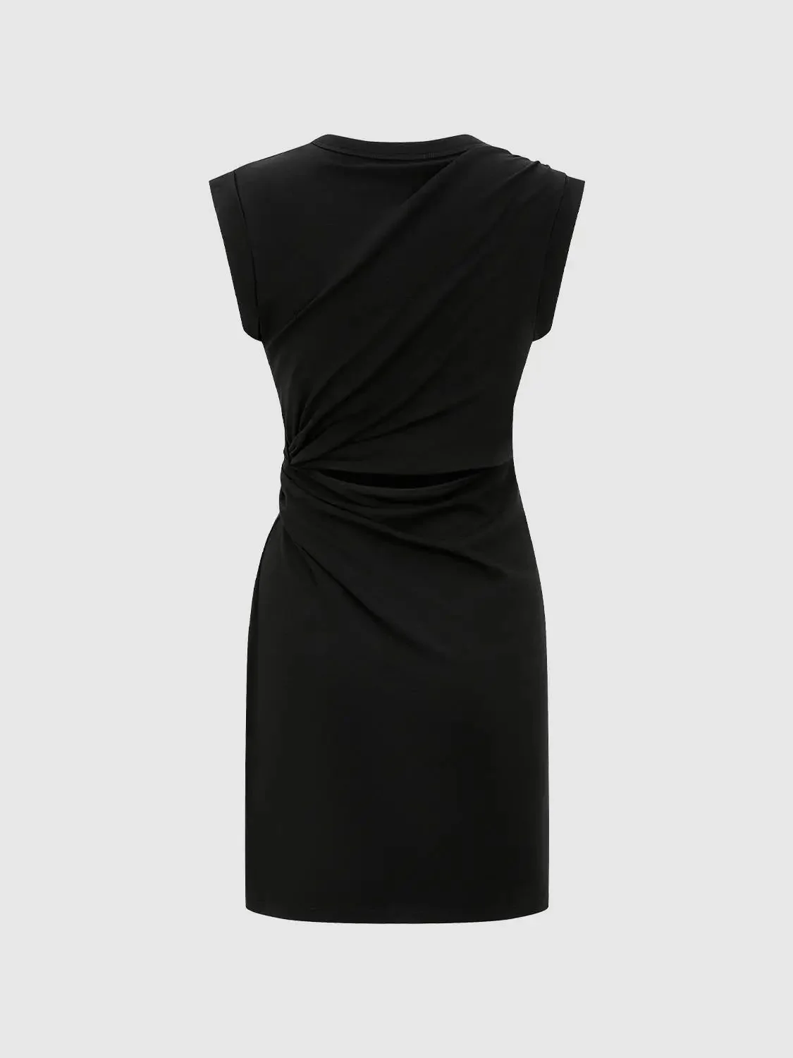 8749-cotton-elastane-blend-with-subtle-twist-knot-dresses-2.webp Cotton Elastane Blend With Subtle Twist Knot Dresses