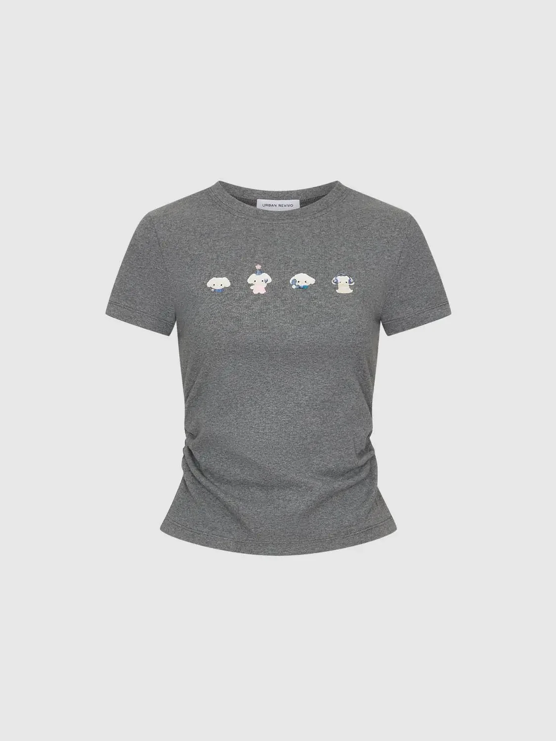 Cotton Elastane Cartoon Panda Motif T-Shirts