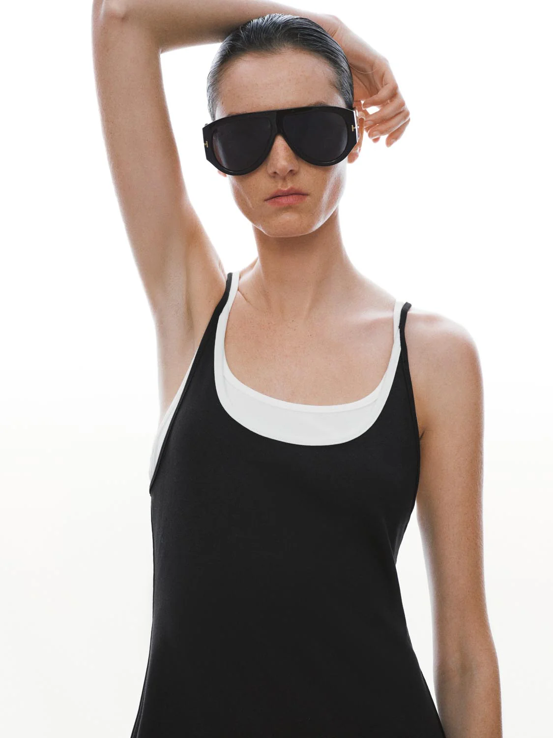 Cotton Blend Strappy A LineMidi Two In One Dresses