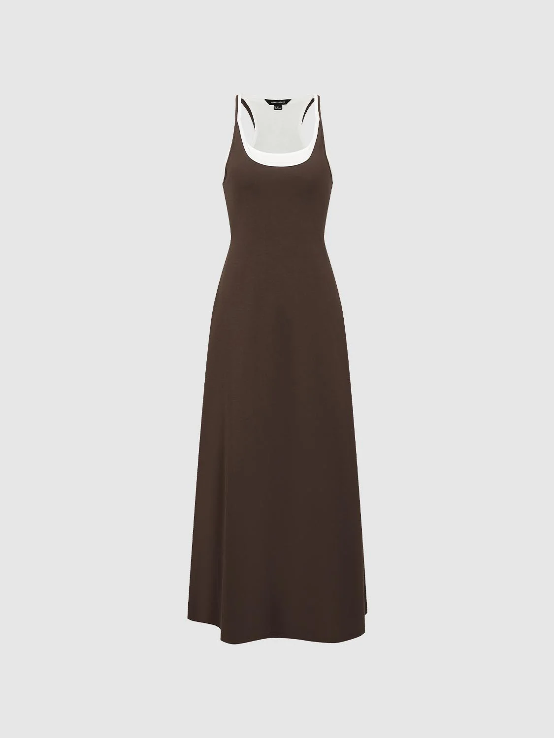 Cotton Blend Strappy A LineMidi Two In One Dresses