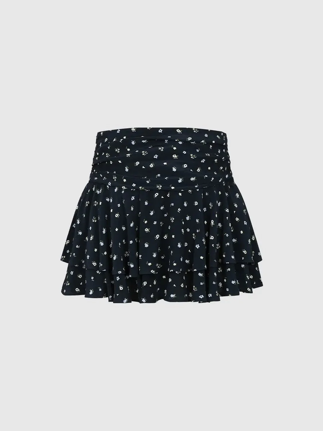 8840-floral-viscose-wrap-mini-skirts-with-ruffle-layers-2.webp Floral Viscose Wrap Mini Skirts With Ruffle Layers
