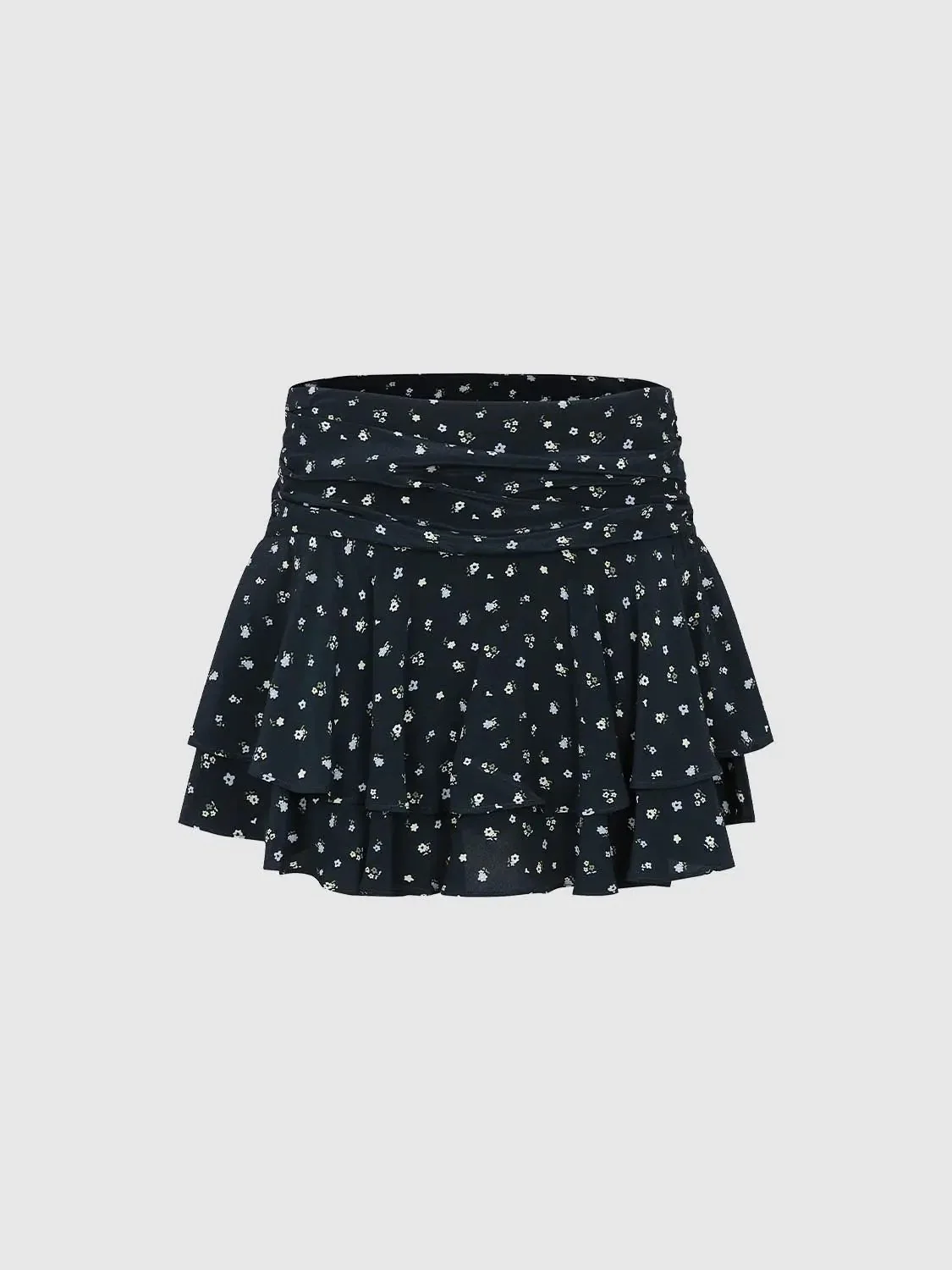 8840-floral-viscose-wrap-mini-skirts-with-ruffle-layers-4.webp Floral Viscose Wrap Mini Skirts With Ruffle Layers