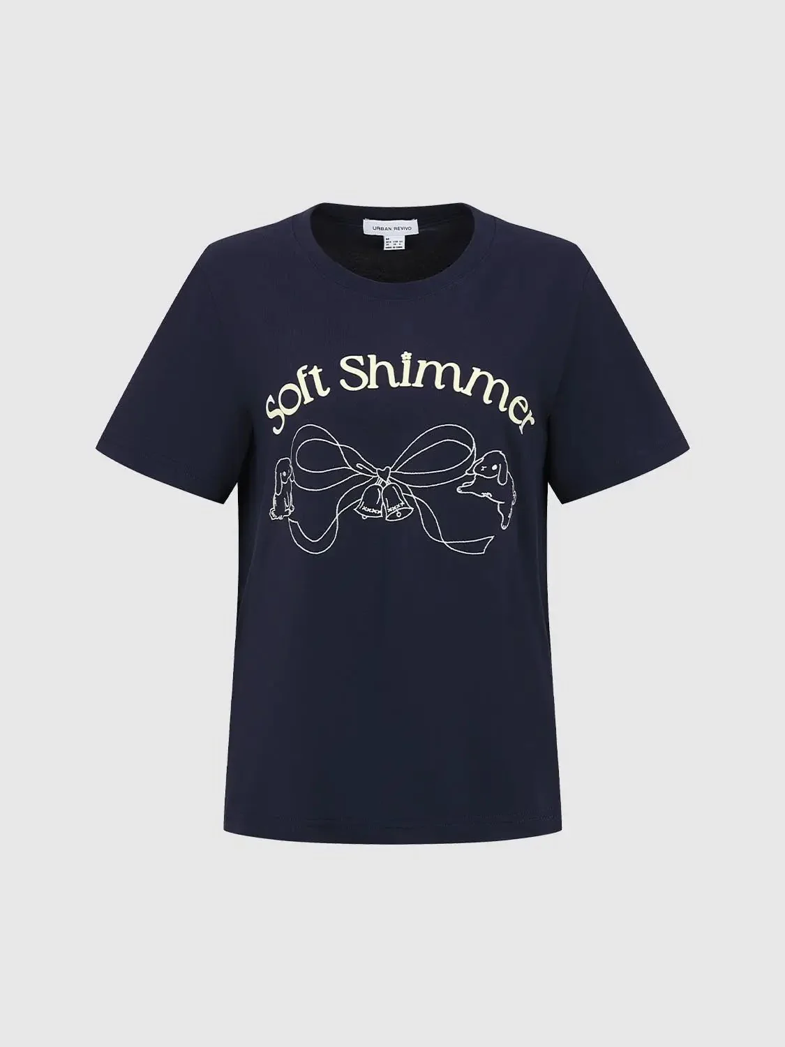 8872-soft-shimmer-bow-graphic-crew-neck-t-shirts-7.webp Soft Shimmer Bow Graphic Crew Neck T-Shirts