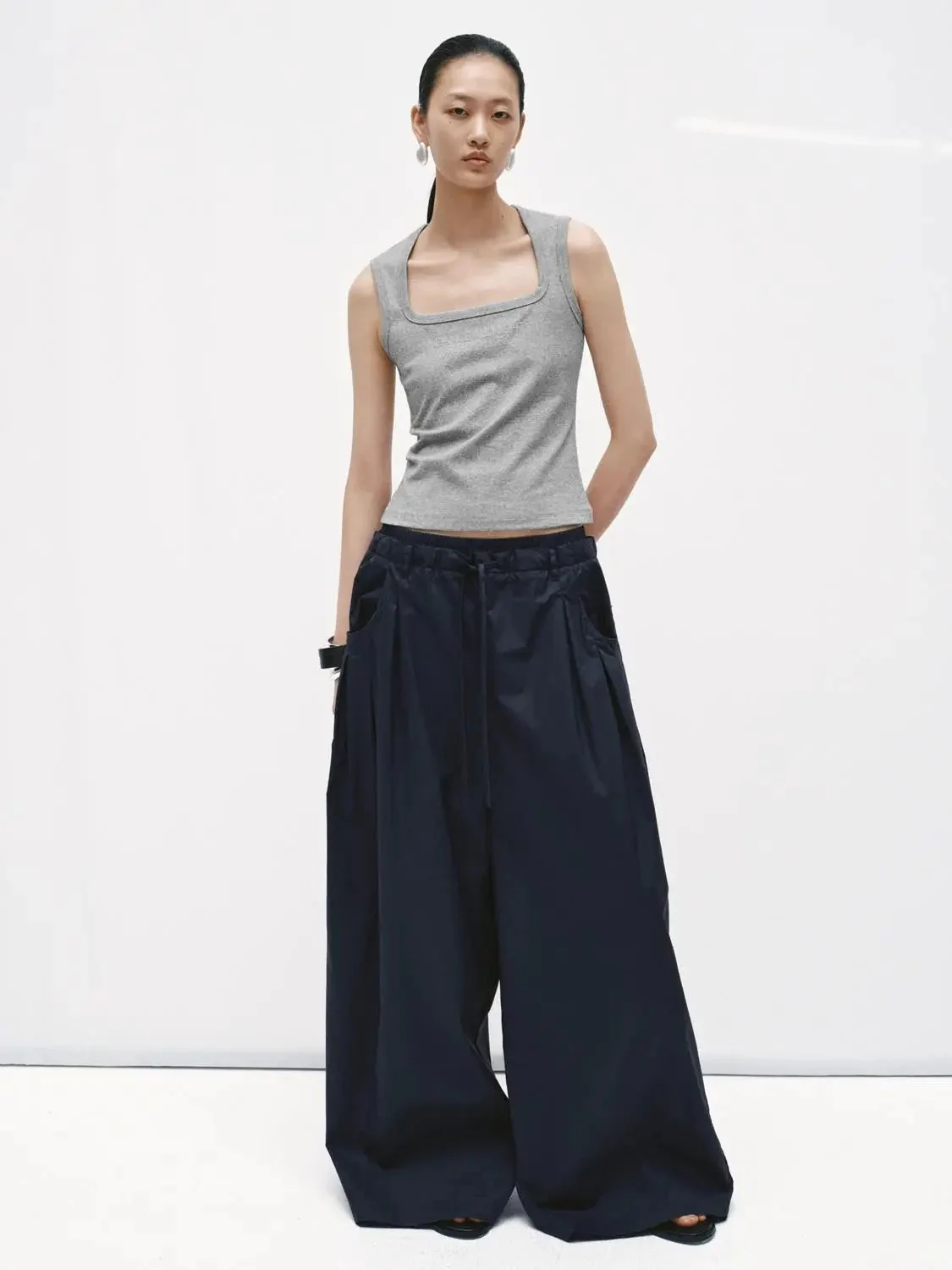 8878-grey-cotton-polyester-stretch-square-neck-tank-tops-5.webp Grey Cotton Polyester Stretch Square Neck Tank Tops