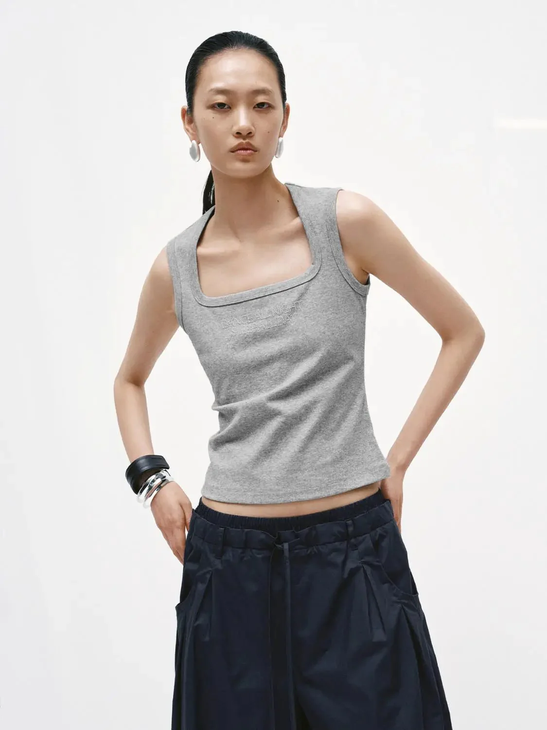 8878-grey-cotton-polyester-stretch-square-neck-tank-tops-9.webp Grey Cotton Polyester Stretch Square Neck Tank Tops