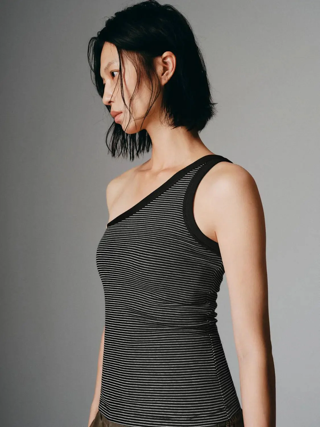 8897-cotton-elastane-striped-one-shoulder-tank-tops-2.webp Cotton Elastane Striped One-Shoulder Tank Tops