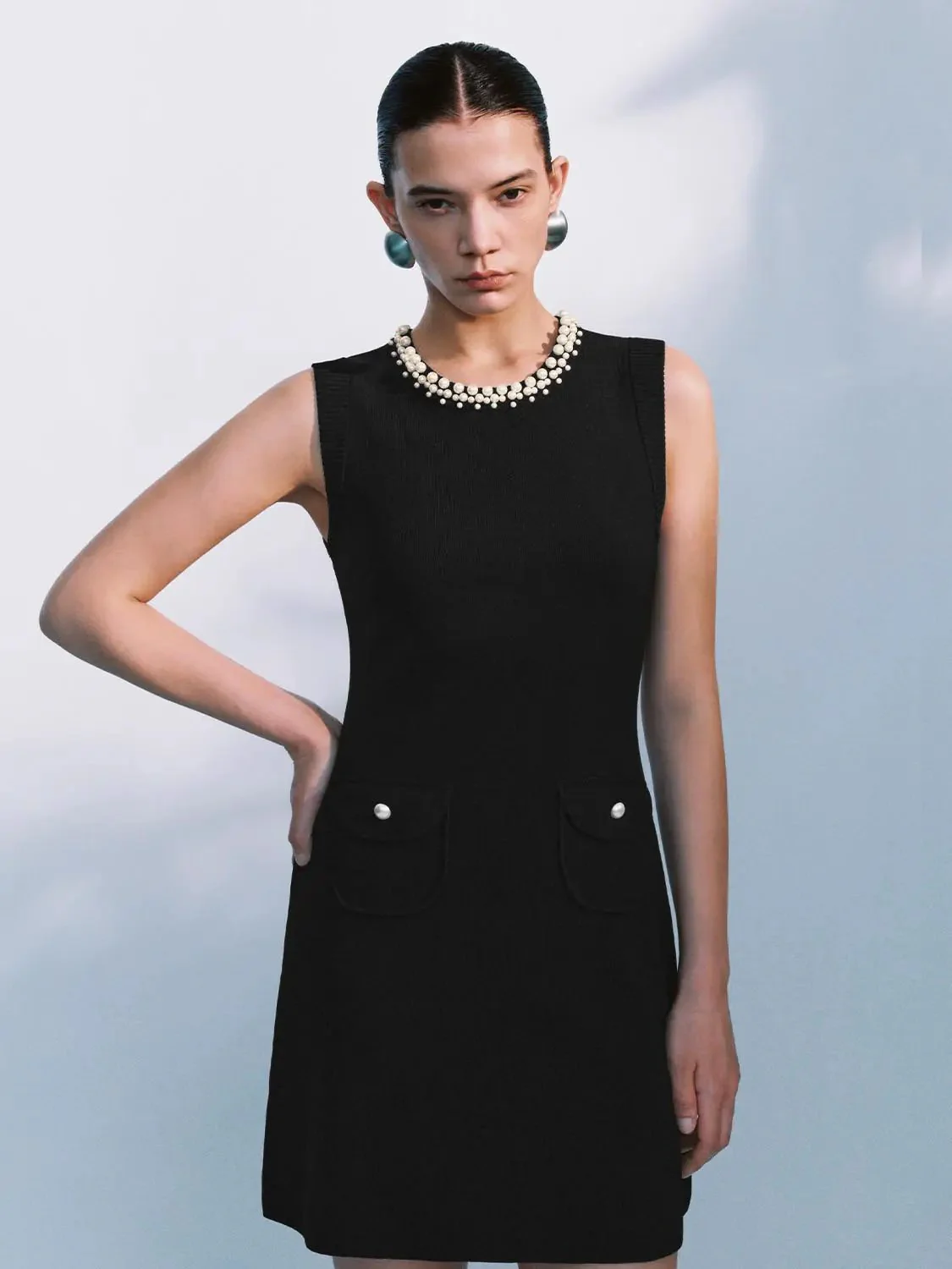 9002-elegant-textured-pearl-beaded-knit-mini-dress-1.webp Elegant Textured Pearl Beaded Knit Mini Dress