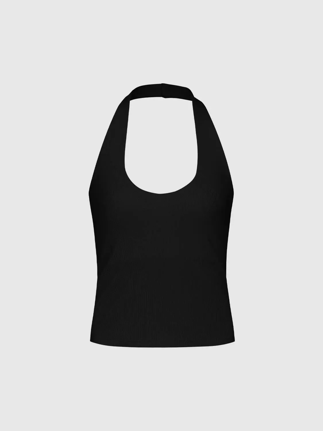 917-black-halter-neck-tops-in-viscose-cotton-elastane-blend-tops-7.webp Black Halter Neck Tops In Viscose Cotton Elastane Blend Tops