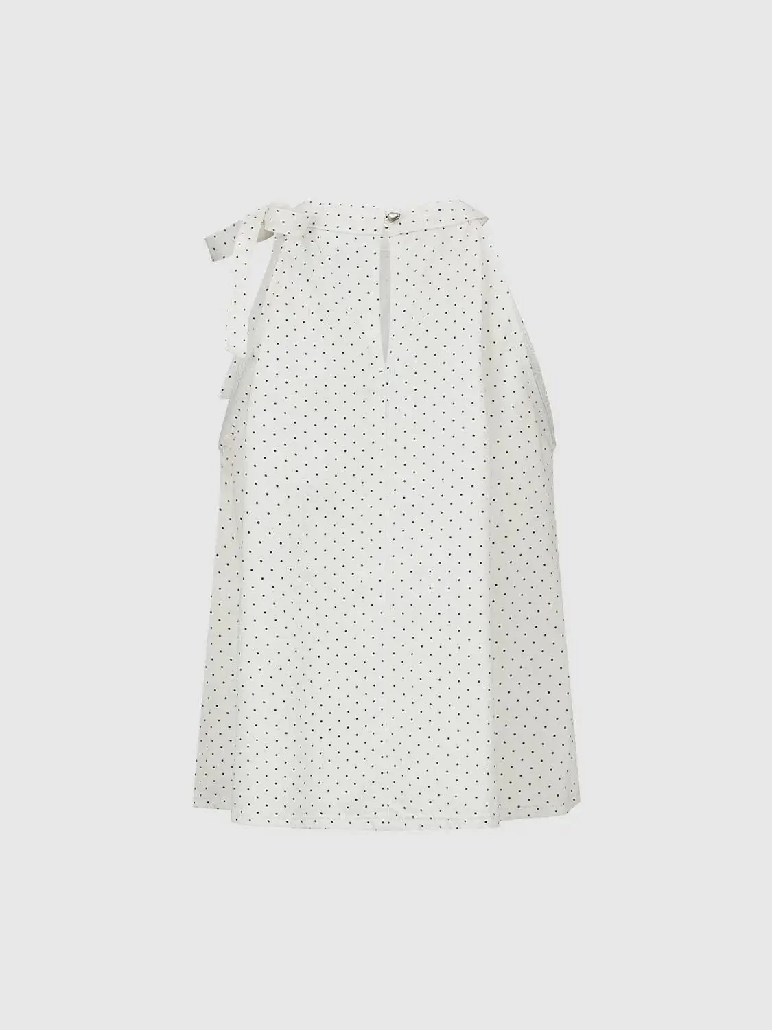 9213-polka-dot-cotton-sleeveless-tie-shoulder-denim-shirts-2.webp Polka Dot Cotton Sleeveless Tie Shoulder Denim Shirts