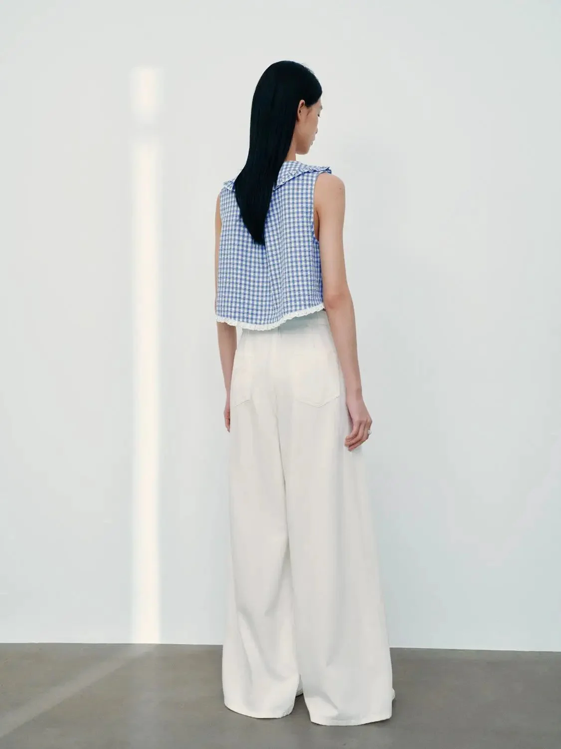 Bow Detail Wide Leg Jeans